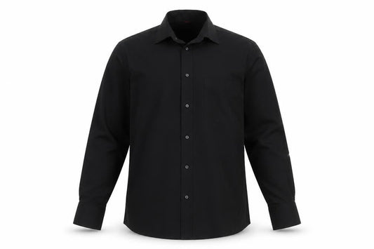 Scott & Taylor Men’s Black 15.5 Easy Care Long Sleeve Button-Up Shirt