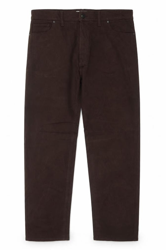 Front view of Autograph Men’s Brown Corduroy Straight Trousers W42 L33