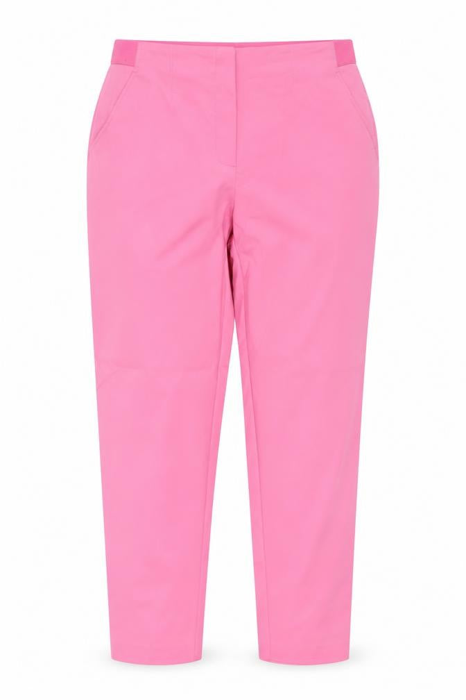 Marks & Spencer Women Pink UK 20 Long Tapered Stretch Trousers