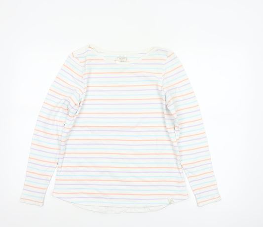 Fat Face Women’s Multicoloured UK 12 Basic Striped Long Sleeve T-Shirt
