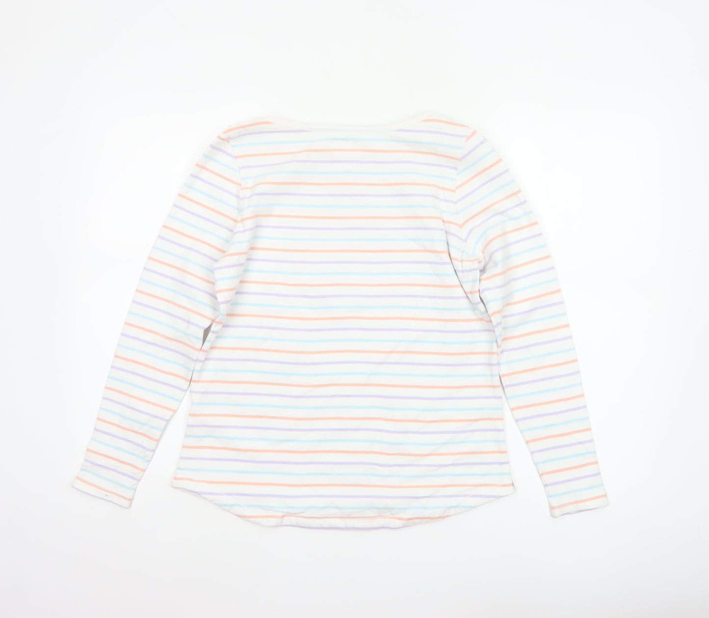 Fat Face Women’s Multicoloured UK 12 Basic Striped Long Sleeve T-Shirt