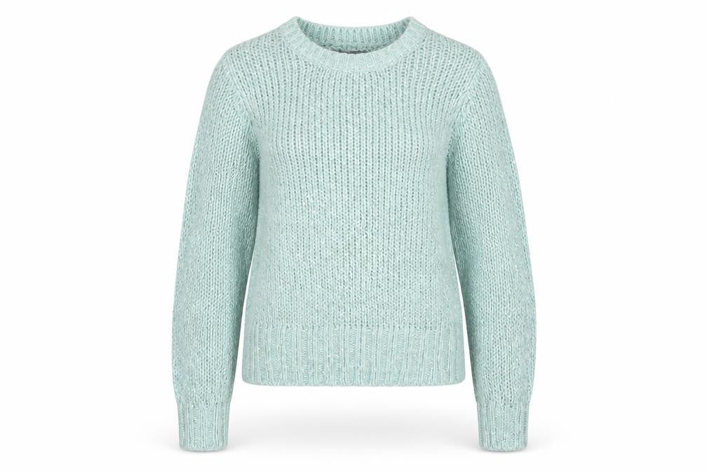 Marks & Spencer Women’s Blue Size 10 Chunky Knit Glitter Raglan Jumper