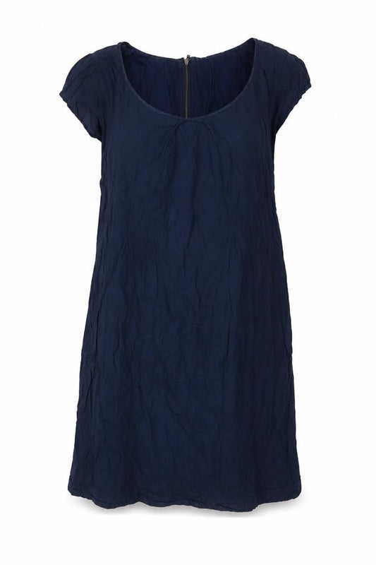 Noa Noa Women’s Blue XL Knee Length Shift Dress Ruffle Cap Sleeves