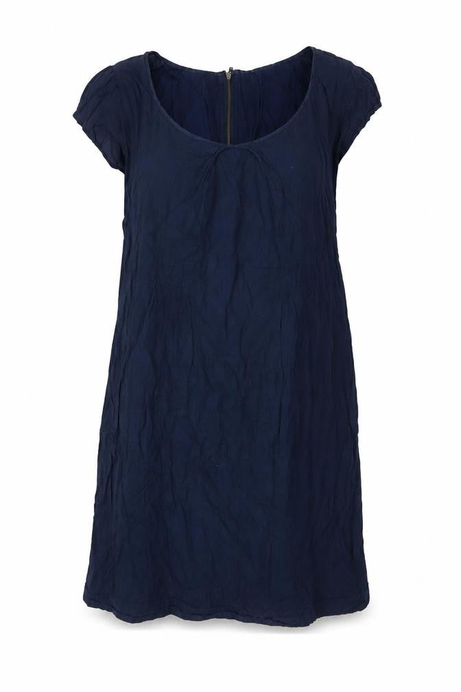 Noa Noa Women’s Blue XL Knee Length Shift Dress Ruffle Cap Sleeves