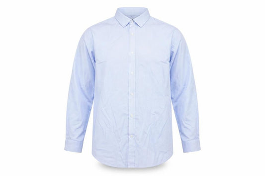 Marks & Spencer Men's Blue 19in Regular Fit Non-Iron Striped Shirt