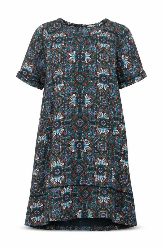 FatFace Women Multicoloured UK 6 Knee Length Floral A-Line Dress