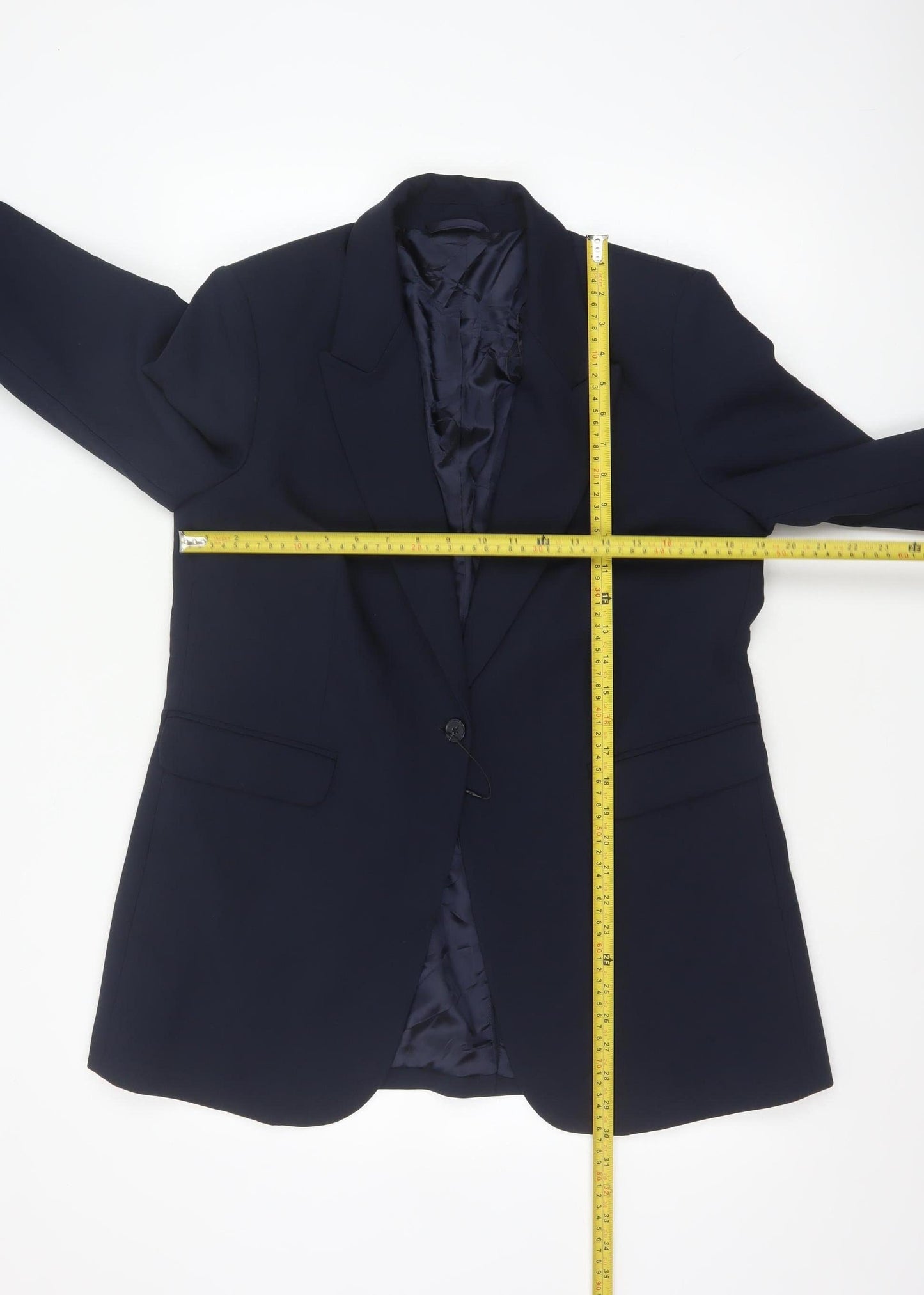 Marks & Spencer Women’s Blue UK 14 Classic One Button Lined Blazer