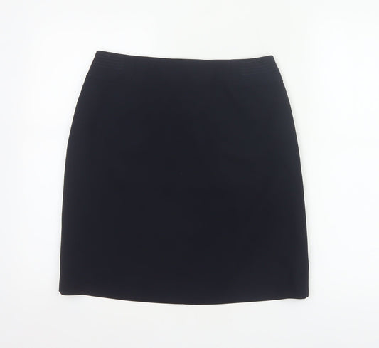 Hobbs Women Black UK 10 Straight Pencil Knee Length Lined Skirt