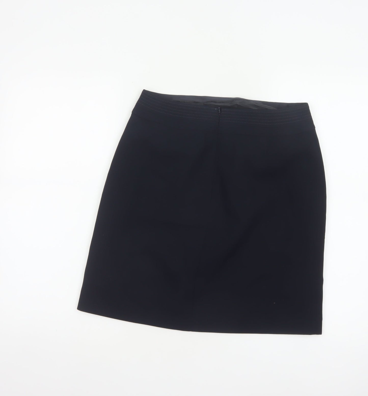 Hobbs Women Black UK 10 Straight Pencil Knee Length Lined Skirt