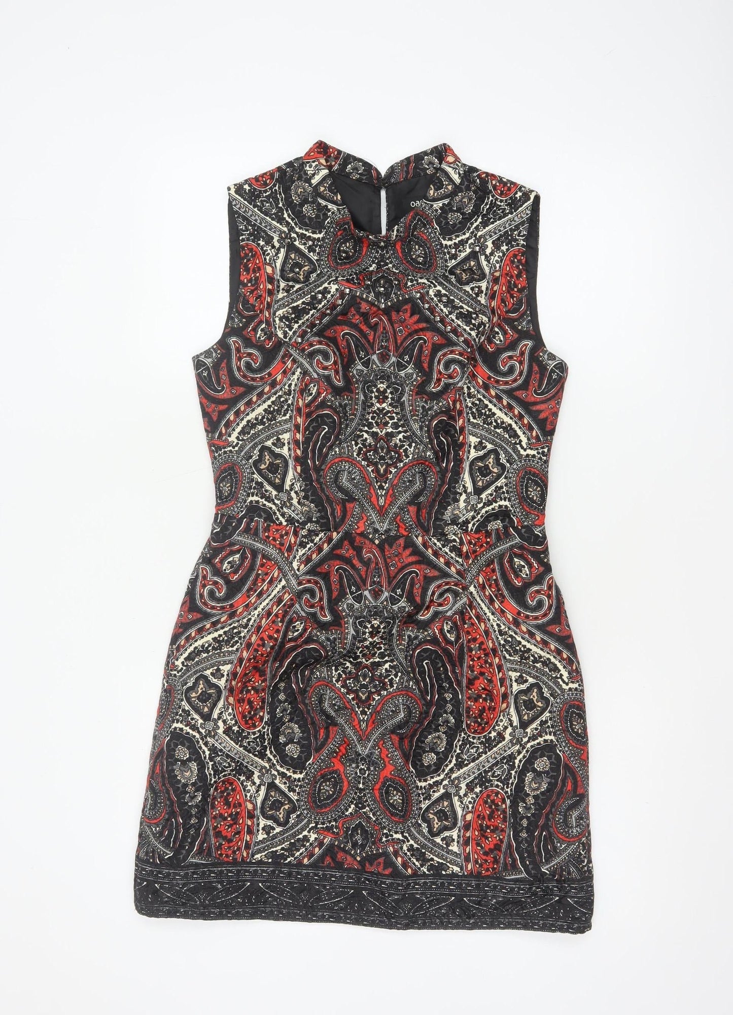 Oasis Women’s Multicoloured Paisley Sleeveless Sheath Dress UK 10