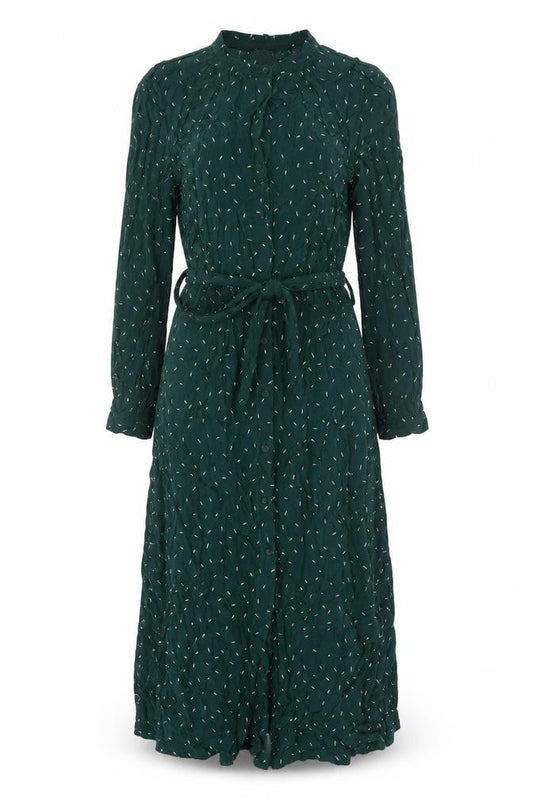 Whistles Women Green UK 6 Maxi Shirt Dress Belted Long Sleeve