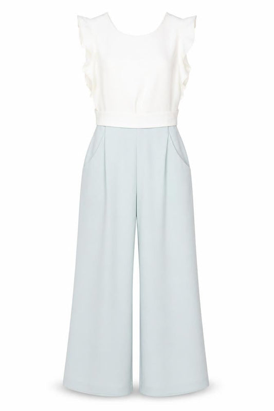 Please Eight Women’s Multicoloured UK 8 Ruffle Wide-Leg Jumpsuit