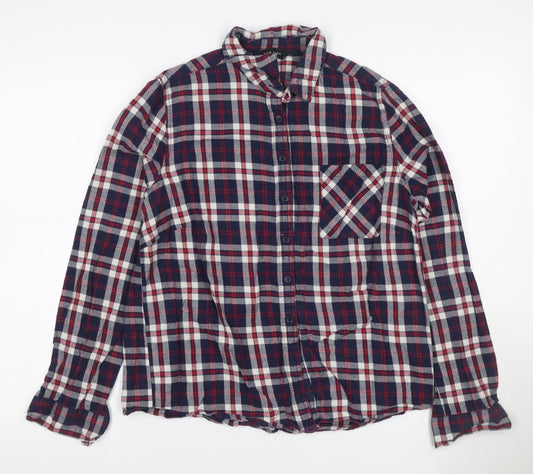 New Look Women's Multicoloured UK 10 Basic Plaid Cotton Shirt