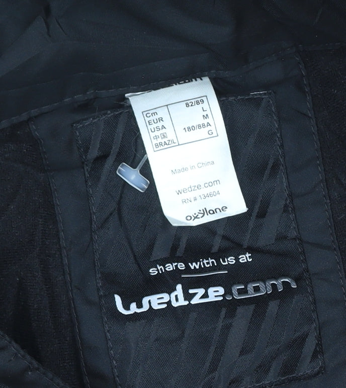 Wedze Men's Black L Ski Snow Pants 82cm Waist Insulated Waterproof