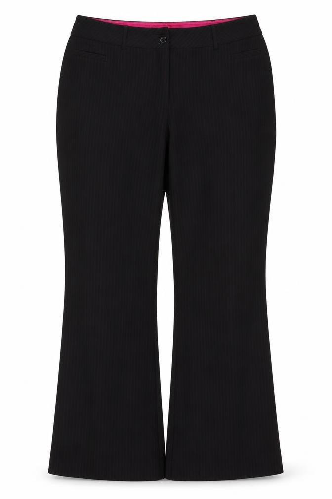 Marks & Spencer Women Black UK 18 Long Pinstripe Dress Trousers