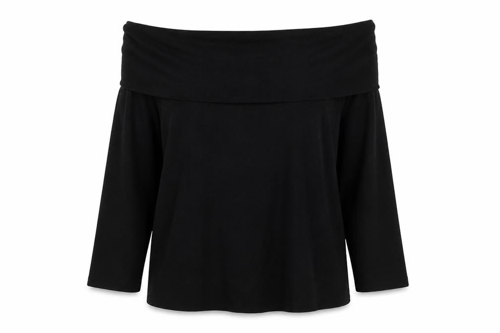 Marks & Spencer Women Black Size 22 Boat Neck Knit Jumper