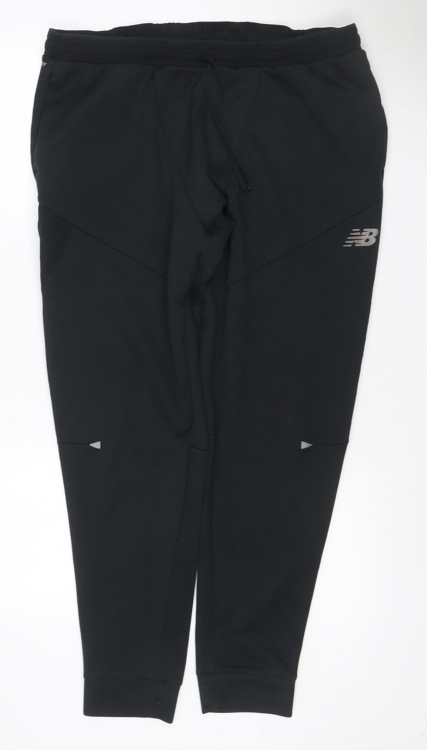 New Balance Men’s Black XL RC Running Jogger Trousers Zip Pockets