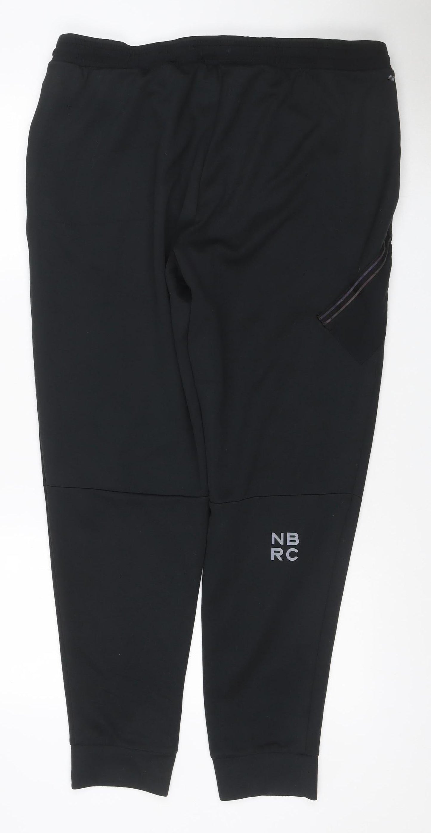 New Balance Men’s Black XL RC Running Jogger Trousers Zip Pockets