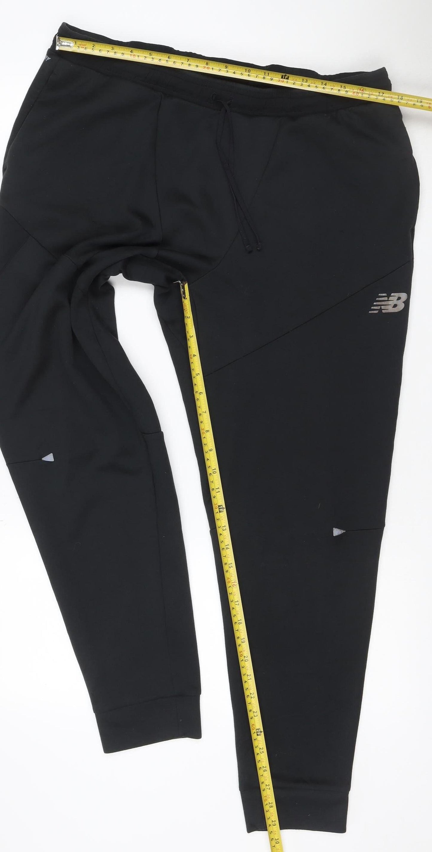 New Balance Men’s Black XL RC Running Jogger Trousers Zip Pockets