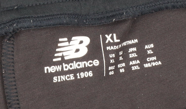New Balance Men’s Black XL RC Running Jogger Trousers Zip Pockets