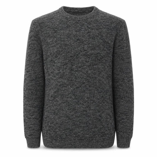 Next Men’s Grey Marl Chunky Knit Crew Neck Pullover Jumper Size S
