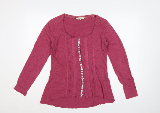 Braintree Women’s Pink UK 8 Hemp Cotton Tunic Button-Up Top