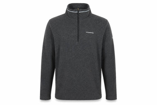 Craghoppers Men Grey M 1/4 Zip Fleece Pullover Outdoor Sweatshirt