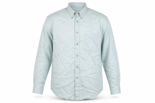 Debenhams Men’s Blue 15.5 Cotton Rich Button-Down Long Sleeve Shirt