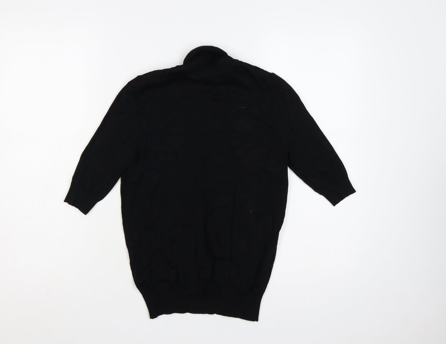 Marks and Spencer Women Black UK 10 Roll Neck Tunic Jumper Knit