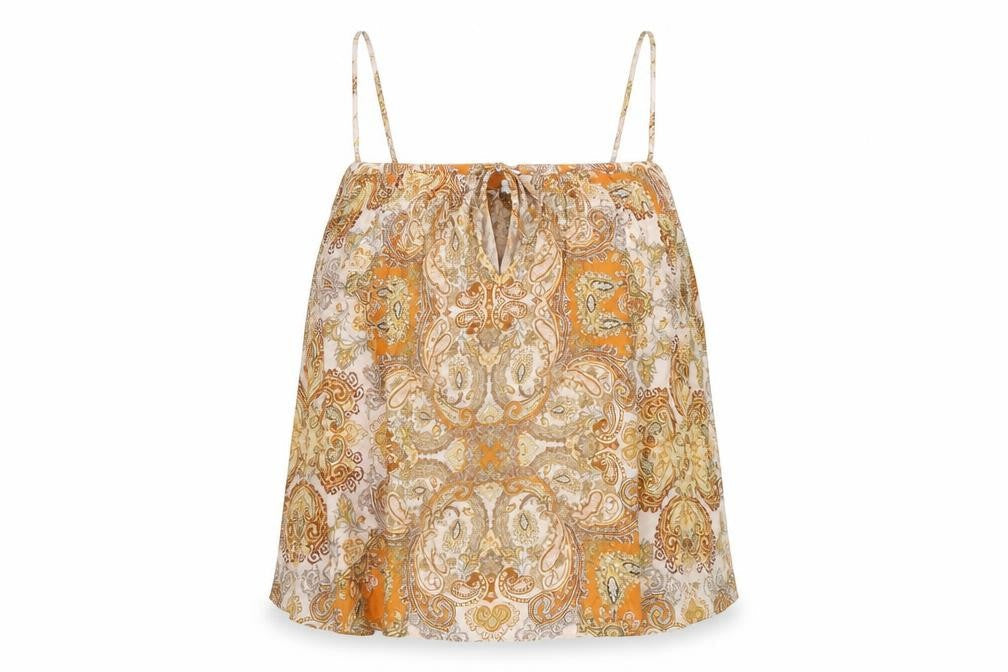 H&M Women Multicoloured Paisley Off Shoulder Camisole Top UK 16 NWT