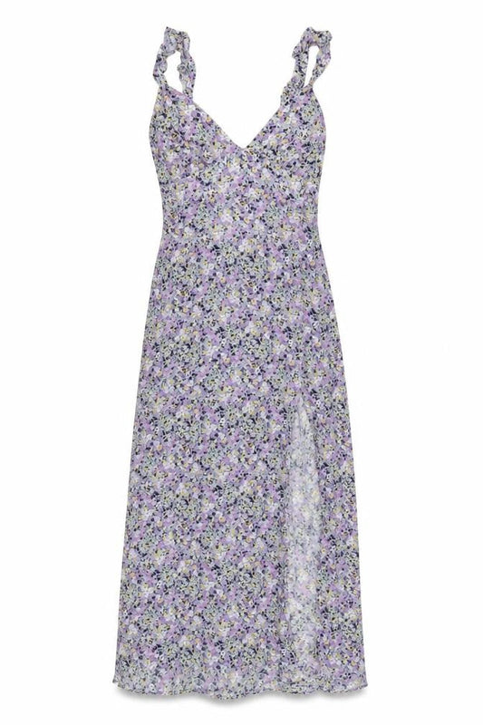 Zara Women Multicoloured Floral Maxi Dress UK 12 V-Neck Smocked