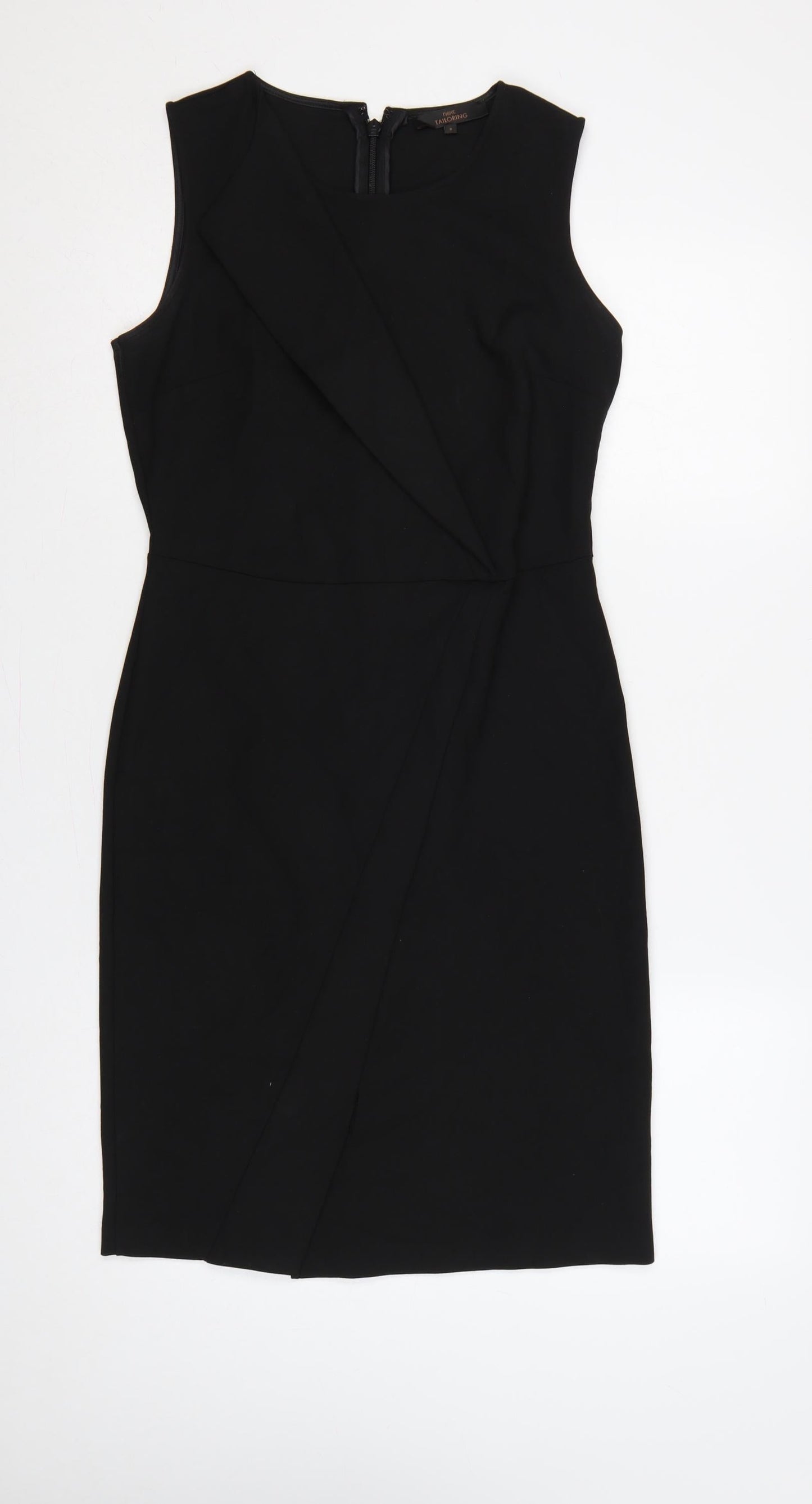 Next Women Black UK 8 Sleeveless Knee Length Pencil Dress