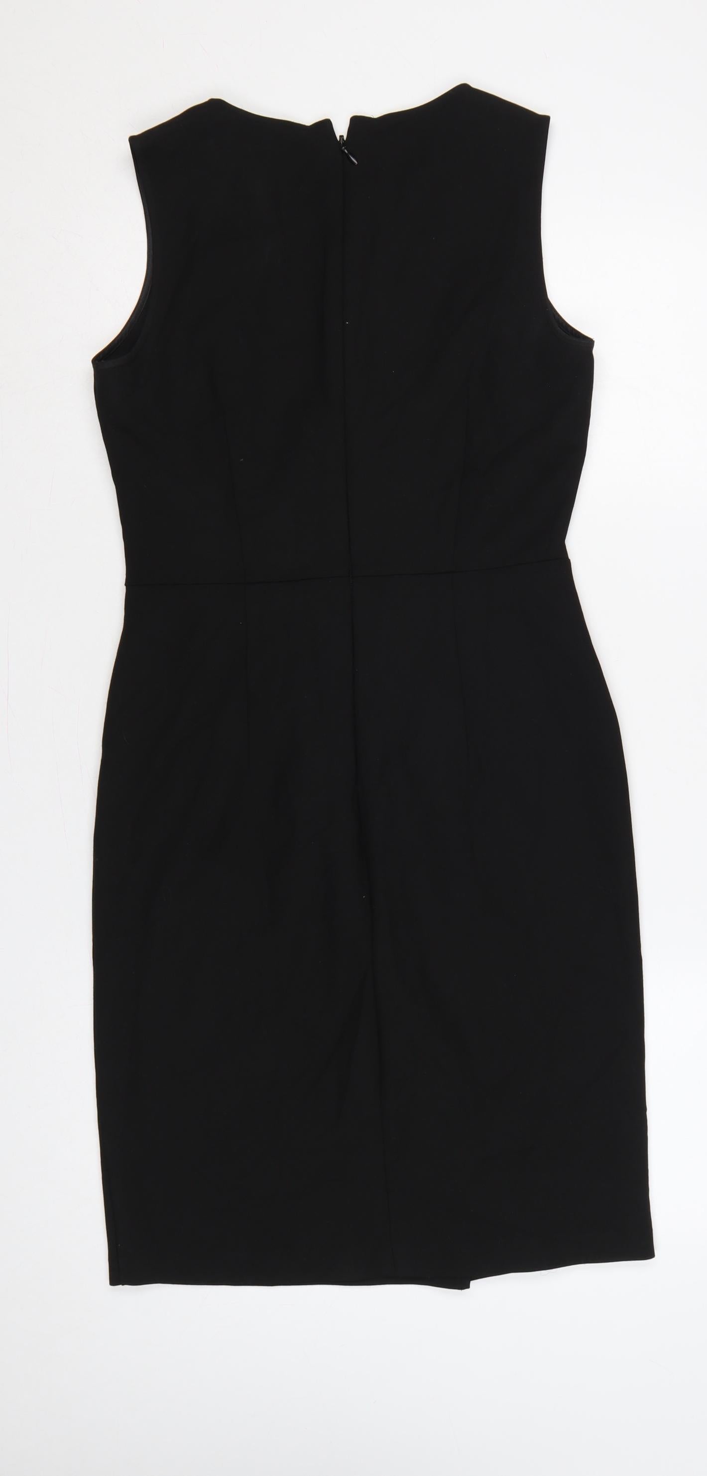 Next Women Black UK 8 Sleeveless Knee Length Pencil Dress