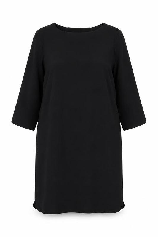 Marks & Spencer Women Black UK 16 Shift Dress Bell Sleeve Knee Length