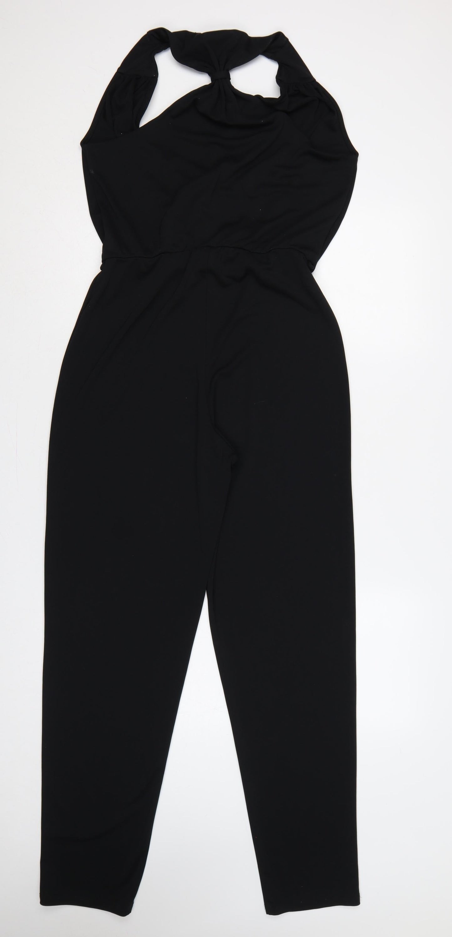 Oasis Women’s Black S Halter Backless Wide-Leg Jumpsuit