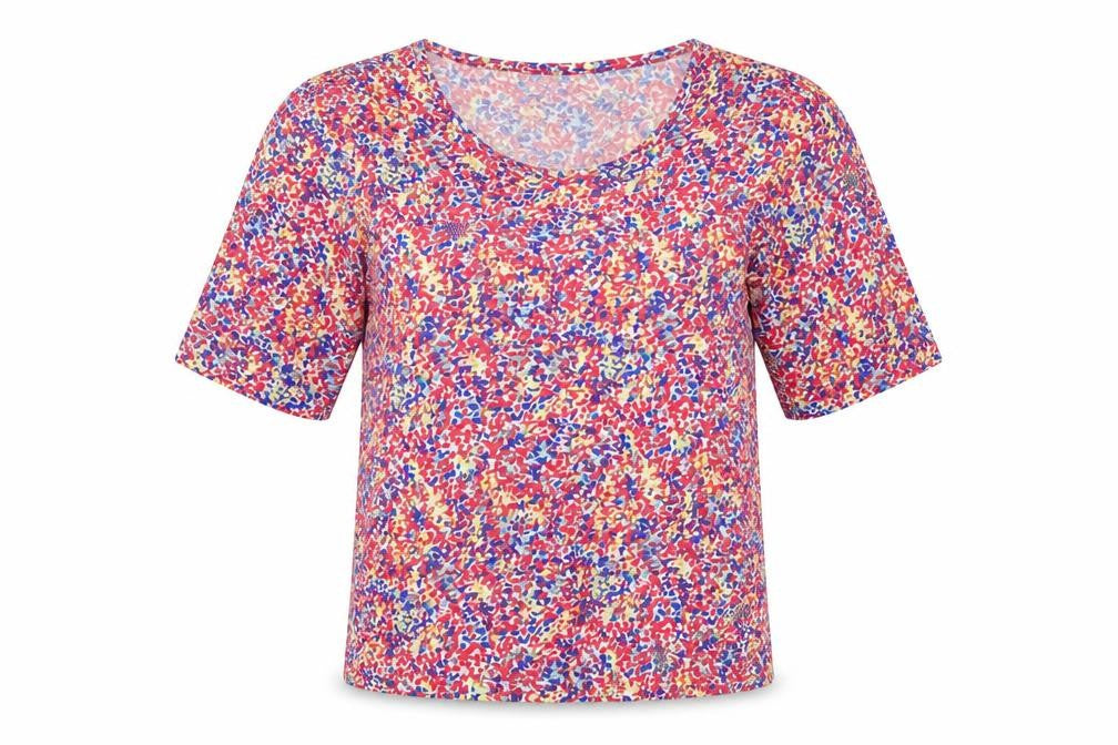 Cotton Traders Women’s Multicoloured Floral Cotton Jersey Top UK 10