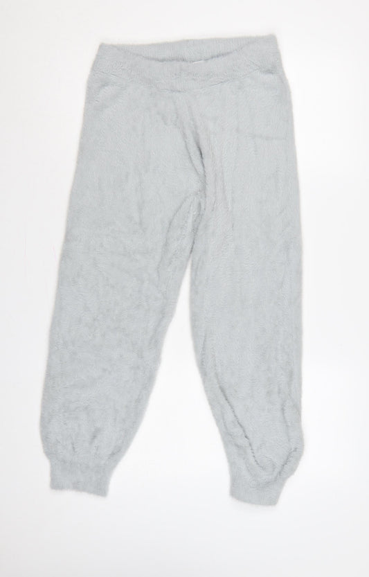 Marks & Spencer Women Grey Small Fluffy Cuffed Jogger Trousers