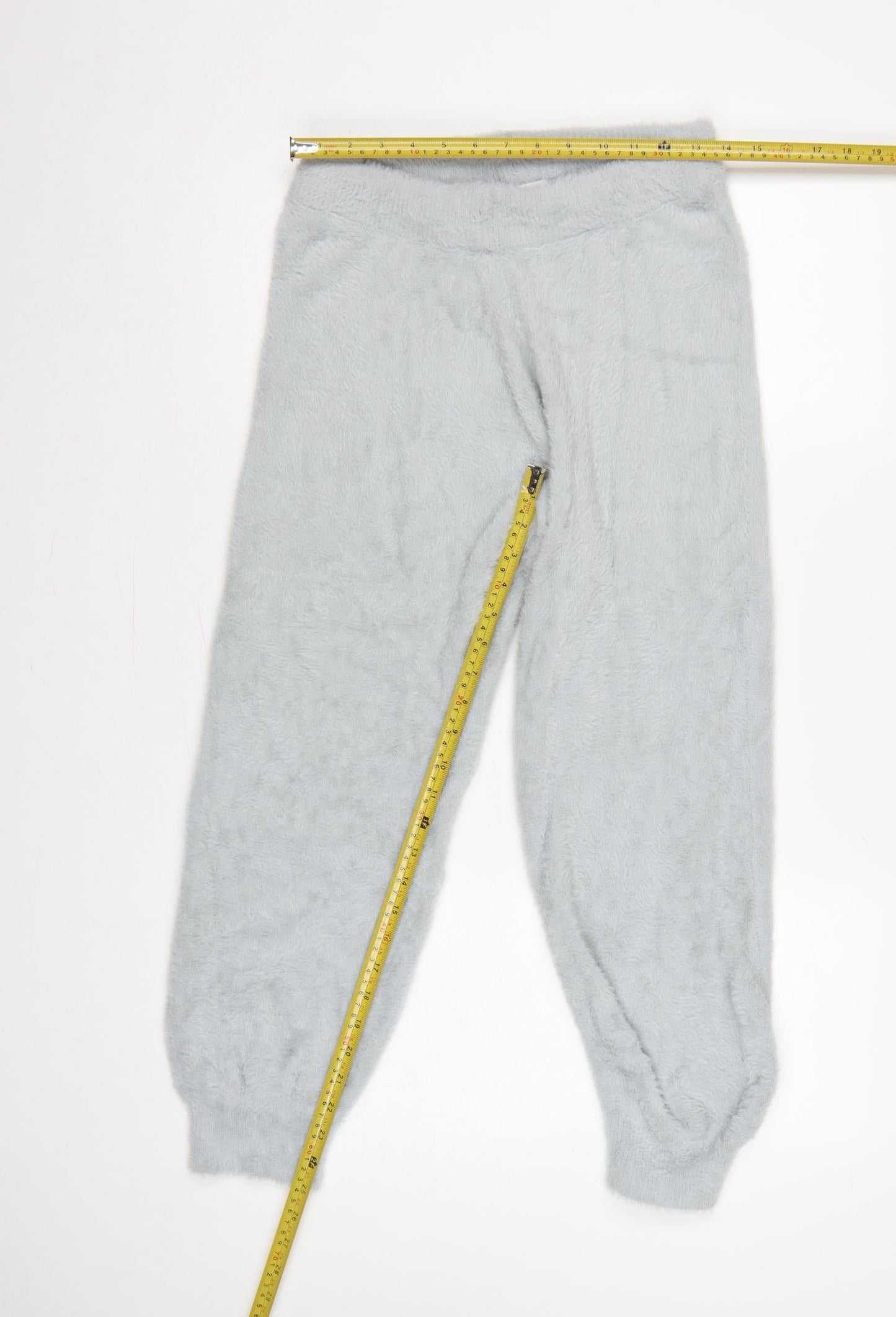 Marks & Spencer Women Grey Small Fluffy Cuffed Jogger Trousers