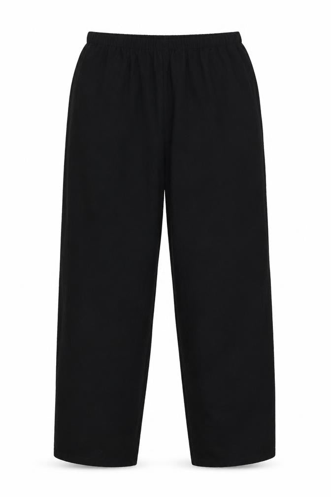 Orvis Women’s Black L Stretch Elastic Waist Straight Trousers
