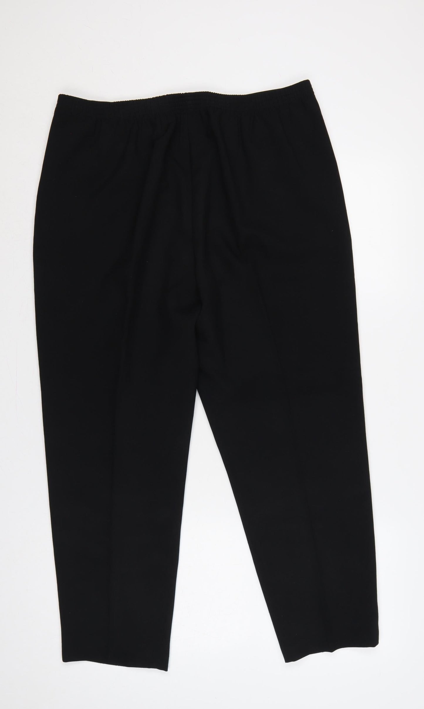 Classics Women’s Black Size 16 Straight Leg Elastic Waist Trousers