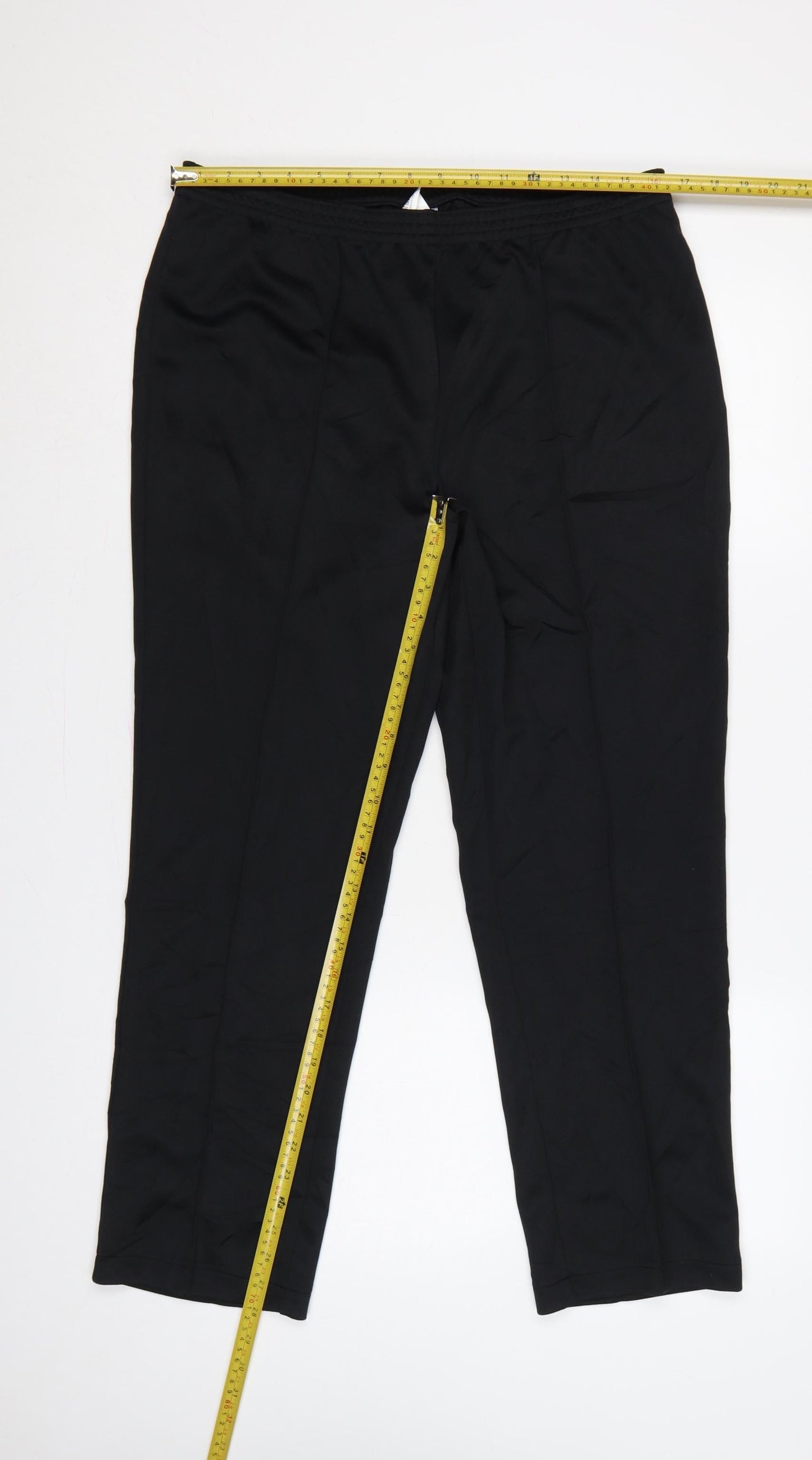 Zamart Women’s Black UK 16 Straight Leg Elastic Waist Trousers