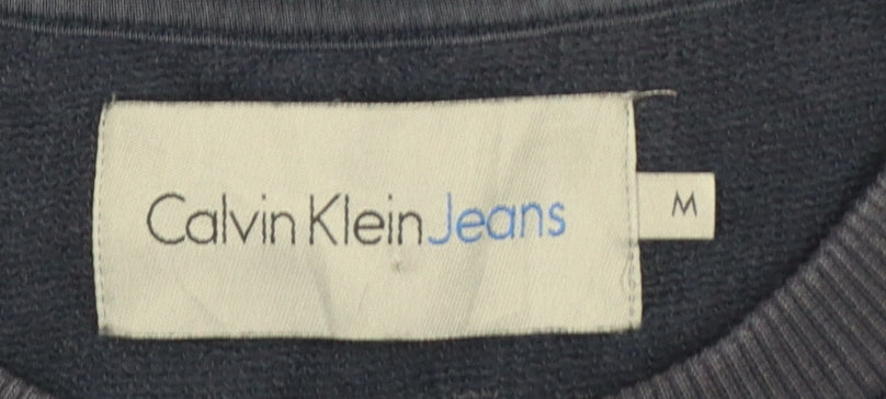 Calvin Klein Jeans Men’s Navy M Logo Graphic Crew Neck Sweatshirt