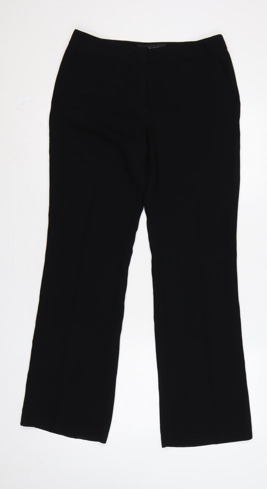Next Women’s Black UK 10 Regular Tailoring Flared Trousers Workwear