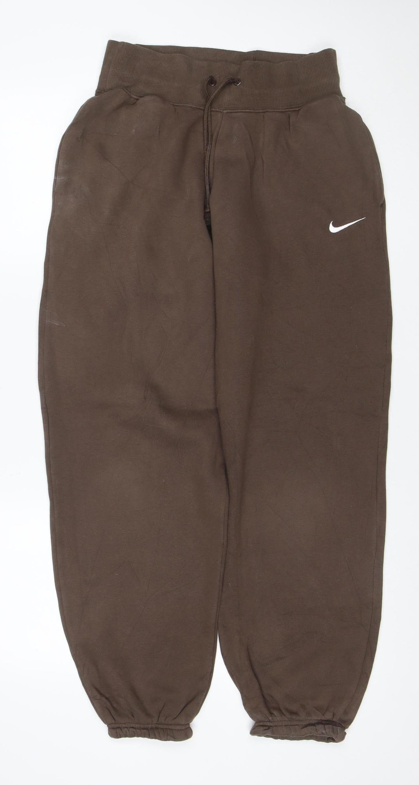 Nike Women Brown XS Jogger Sweatpants Drawstring Logo
