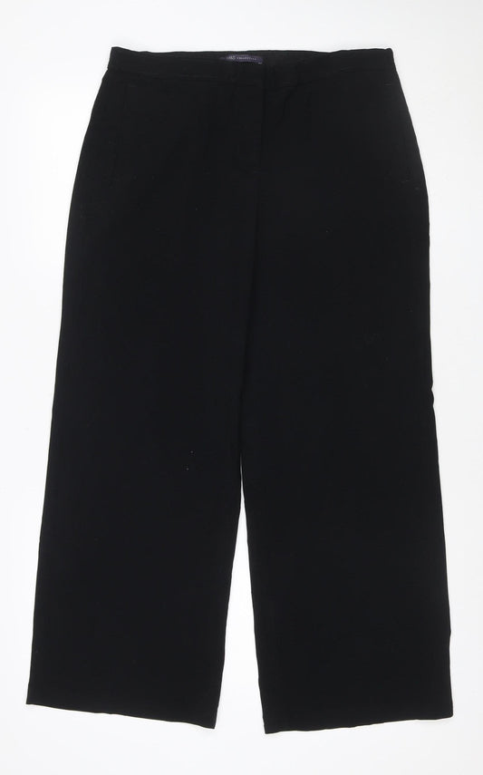 Marks and Spencer Women Black UK 14 Short Bootcut Tailored Trousers