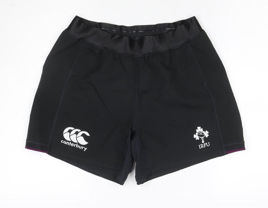 Canterbury Mens Black Size 36 Rugby Compression Shorts IRFU Vodafone