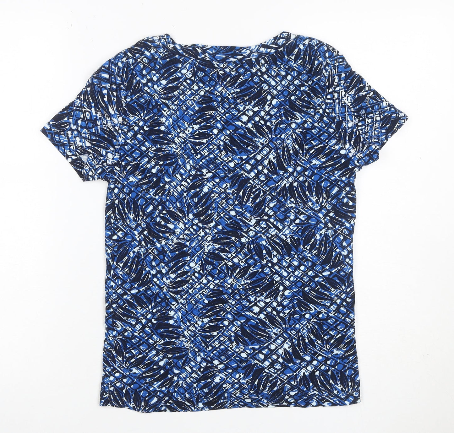 Maine New England Women’s Blue Leaf Print Cotton Jersey T-Shirt UK 10