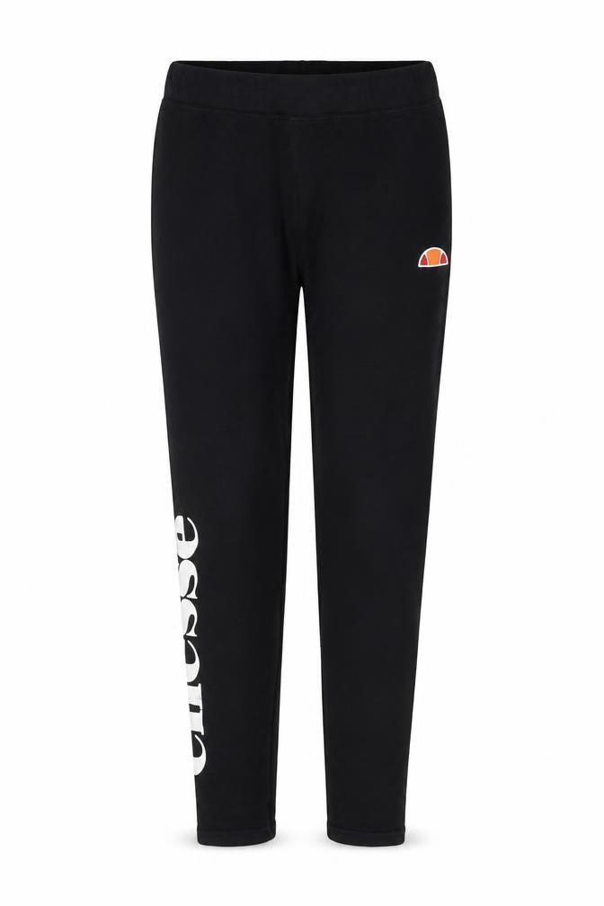 Front view of Ellesse Women’s Black UK 10 Logo Track Pants Cotton Stretch