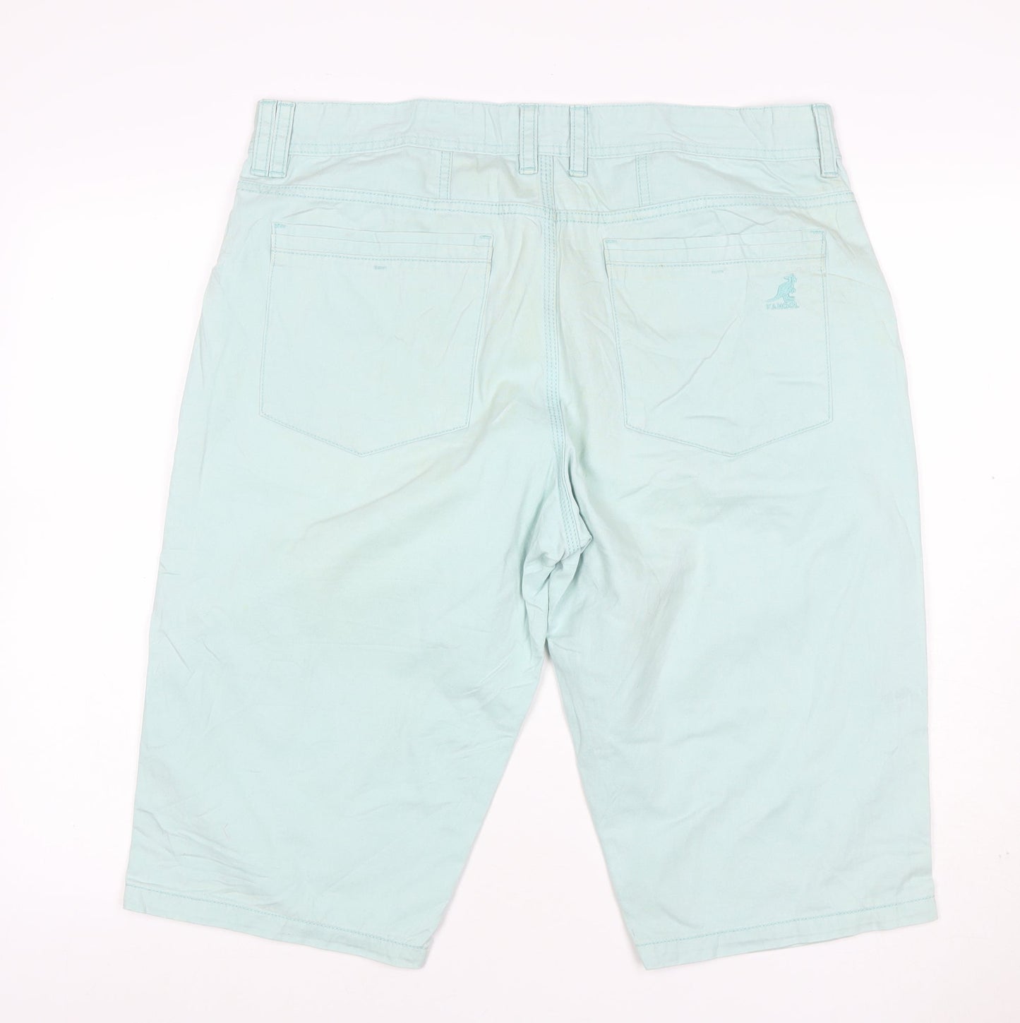 Kangol Men’s Light Blue XL Chino Shorts Cotton Flat Front