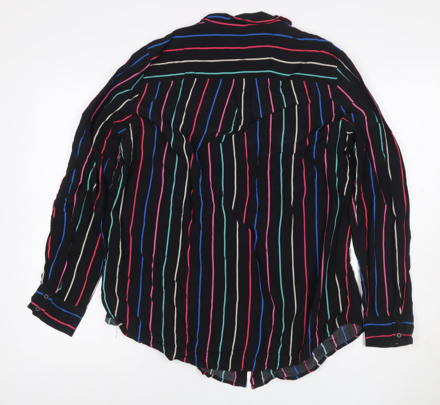 Mint Velvet Women’s Multicoloured Stripe Button-Up Shirt UK 14